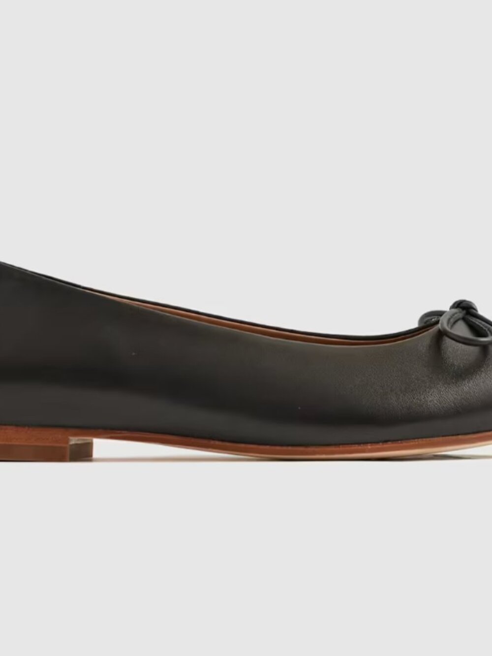 Quince Italian Leather Ballet Flat Black Size 8 - Picture 5 of 6